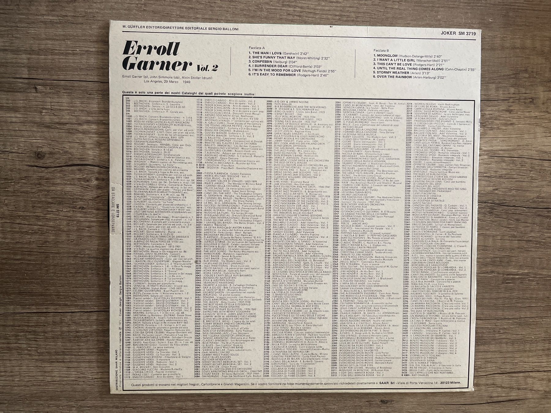 Schallplatten: A827/Erroll Garner Vol. 2 – Gebraucht aus Frutigen von Philippe_jsp 1