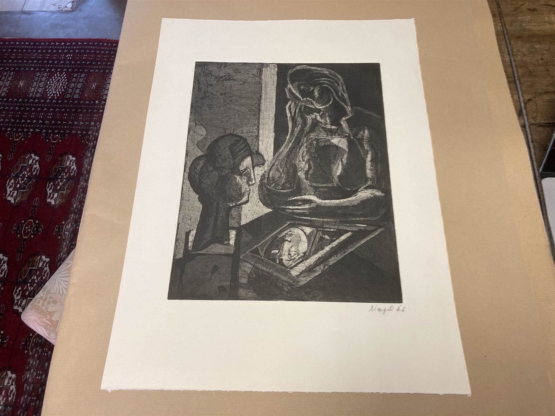 Grafica & Litografie: Lithographie NAGEL 1966 sign – Usato da Bern venduto da Jwpm66