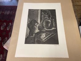 Lithographie NAGEL 1966 sign
