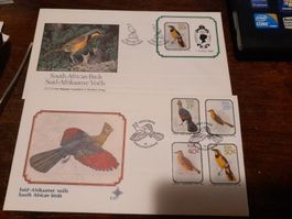 Enveloppes premier jour Afrique du Sud - Oiseaux rares!