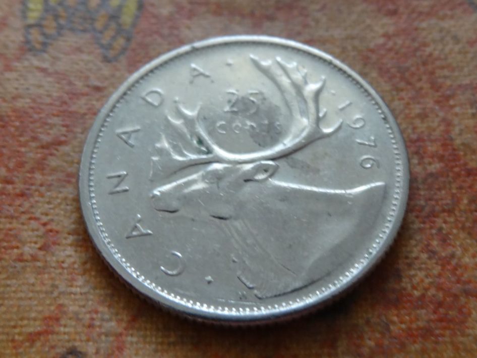 Toutes les monnaies: CANADA  25  Cents  1976 – D'occasion à Romanel-sur-Lausanne par Swift13