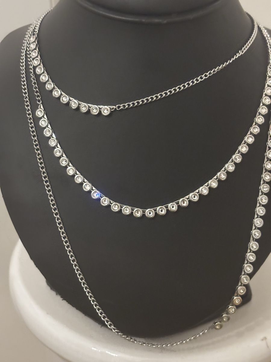 Ketten: Magnifique collier Swatch multi-rangs strass  – Neu (gemäss Beschreibung) aus Genève von ati_tj8f 2