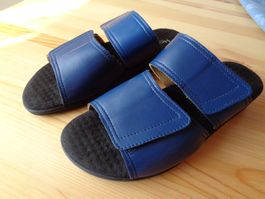 Helvesko Pantolette, mit Klett, Gr. 37, blau/schwarz, NEU!