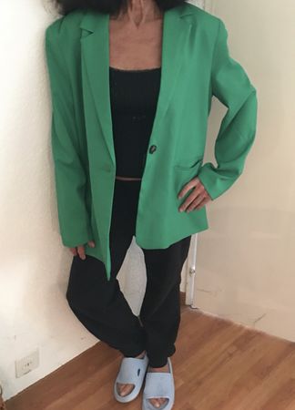 Stylischer Blazer - Grün, Grösse 38