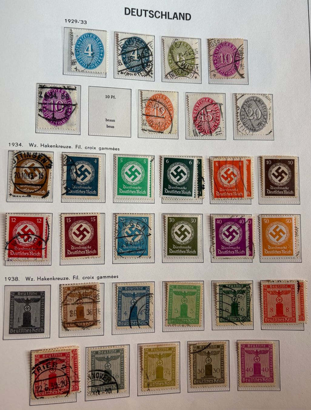 Alle Briefmarken: Briefmarken Deutsches Reich – Gebraucht aus Dotzigen von ser_8hp9