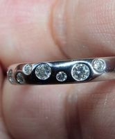 Bague argent avec diamants de moissanite certifiés GRA