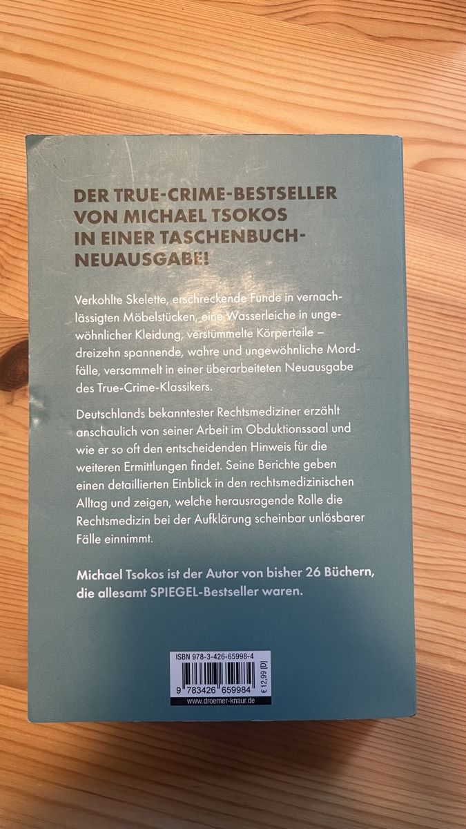 Libri: Michael Tsokos: Dem Tod auf der Spur – Usato da Lotzwil venduto da Tscholi 1