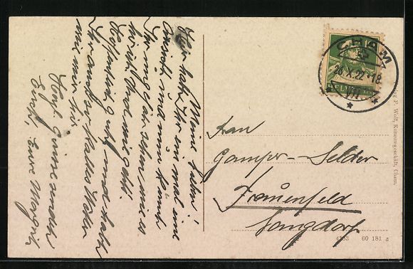 Cartoline postali: Cham, Gesamtansicht, Schloss St. Andreas – Usato da Berlin venduto da bartko-reher 1