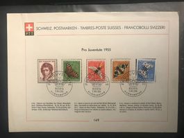 Schweiz PTT-Sammelblatt 1955 Pro Juventute nr. 149