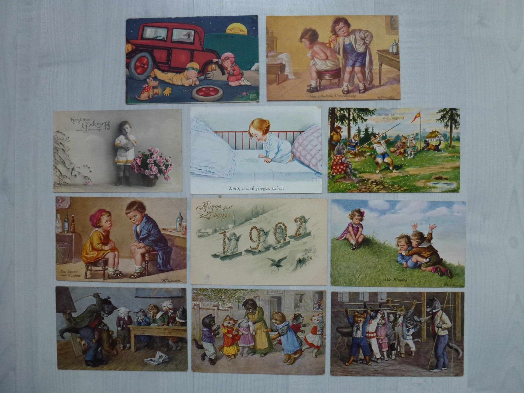 Cartoline postali: Lot ++ 24 Stück Ansichtskarten mit Abbildungen von Kindern – Usato da Walkringen venduto da Casablanca777 5