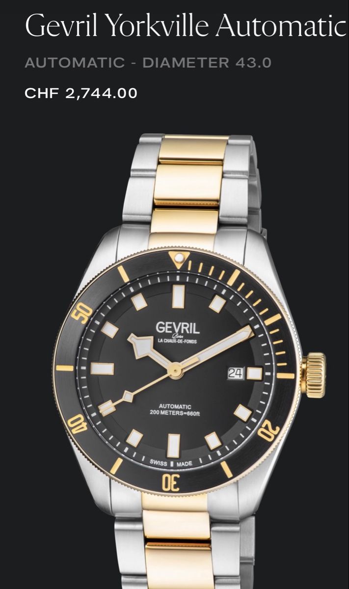 Orologi: Gevril York Ville – Nuovo (secondo la descrizione) da Epalinges venduto da LucaVallois