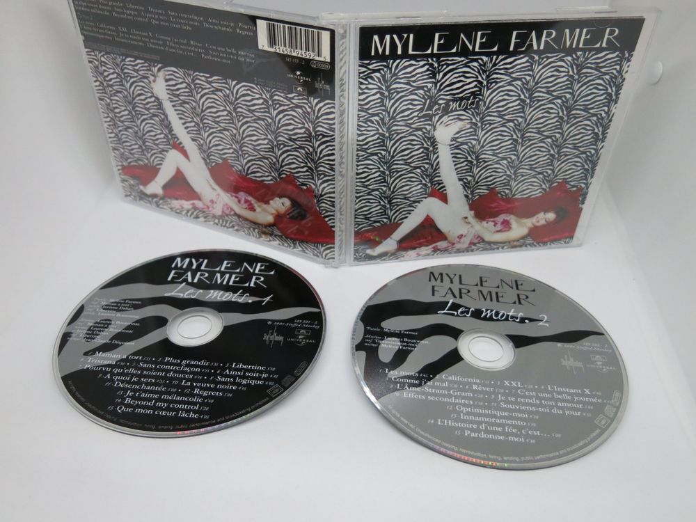 Mylène Farmer et Seal - CD Promo Luxe Les mots Mylène Farmer et Seal - CD Promo Luxe Les mots
