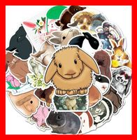 Hasen Kaninchen Nager Käfig Stall Fell 50 tlg Stickerset