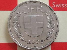 5 Franken 2006 -vz, nur 0,53 Mio!