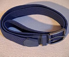 Dunkelblauer Flechtstretchgürtel 140 cm neu