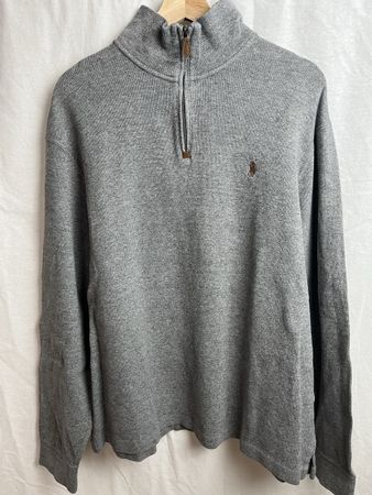 Quarter zip Ralph Lauren gris taille L 