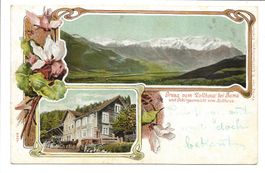 Gruss vom Zollhaus bei Gams (SG) Rheintal - Jugendstil 1906