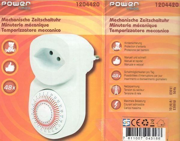 Interruttori: Mechanische Zeitschaltuhr 24h – Nuovo e nell'imballaggio originale da Spreitenbach venduto da mario-shop.xs 1