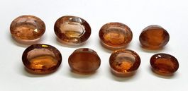 Lot 100.84 ct - 8x Topazes Impériales CERTIFICAT 4'000.- Fr