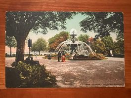 Postkarte Genf Englischer Garten Litho 1908 (P549)
