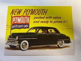 Carte postale vintage - Plymouth Special Deluxe 1950 !