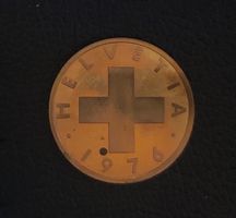1976 - 1 RAPPEN POLIERTE PLATE/FLAN BRUNI