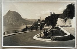 Fotokarte, zum Monte Brè, Lugano, 1945