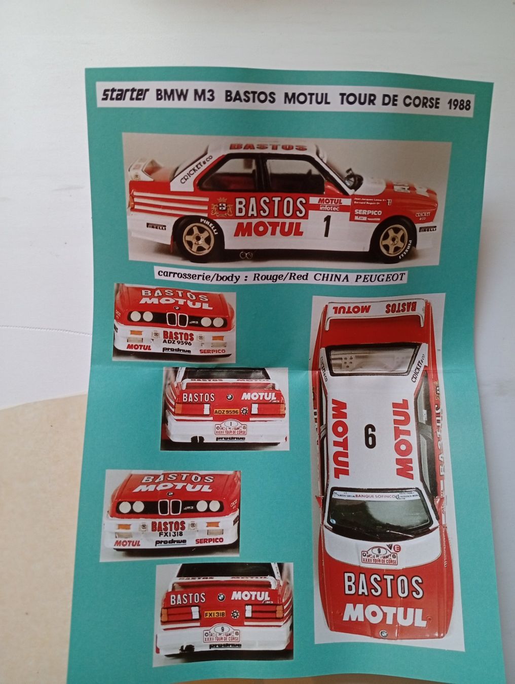 BMW Modellini d'auto: Décal 1/43 BMW M3 Bastos – Usato da Alle venduto da Rissor 1