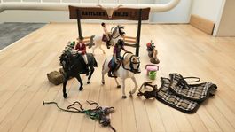 Schleich Pferde mit Zaun