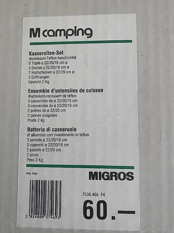 Services de table: Campinggeschirr – Neuf avec emballage d'origine à Hinwil par schnurrli51 1