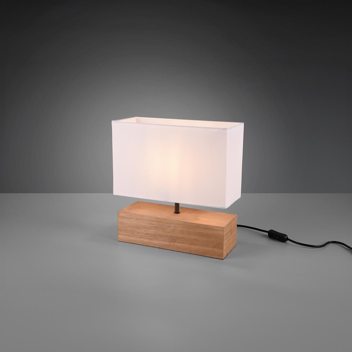 Lampade: Tischleuchte, Holz, Stoff, 30 cm Höhe – Nuovo (secondo la descrizione) da Kreuzlingen venduto da Smart-Light