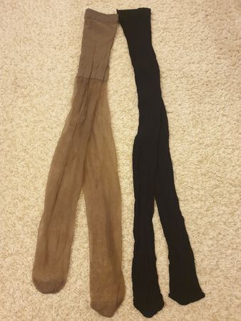 Collants, S, 2paires, noir, gris fumé, 15Den, comme neuf