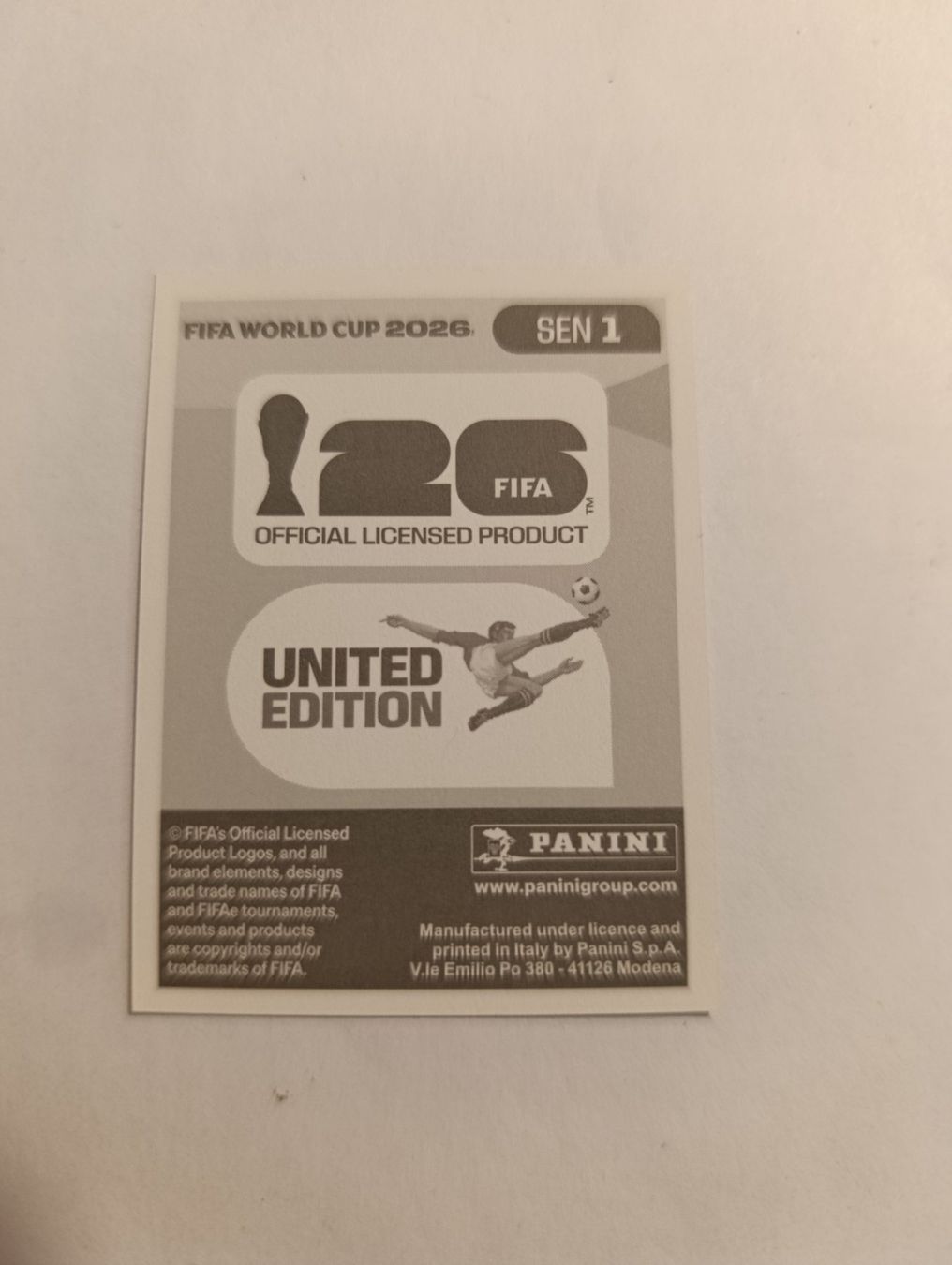 Panini Carte collezionabili: SEN 1, WM 2026 Panini Sticker – Nuovo (secondo la descrizione) da Kriens venduto da Annele97 1
