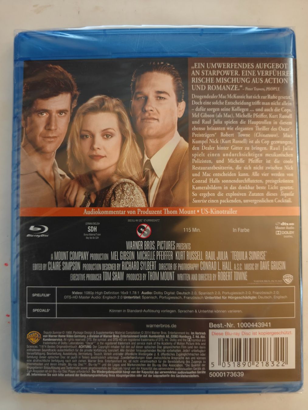 Alle DVDs: Tequila Sunrise - Blu-Ray Disc – Neu und originalverpackt aus Filzbach von Sabenasi 1