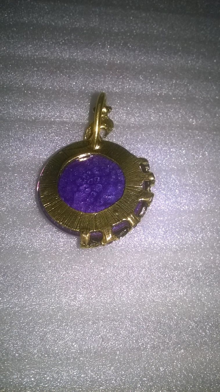 Anhänger: ANHÄNGER MODESCHMUCK MIT ECHT AMATHYST – Gebraucht aus Basel von bijoutrie_4 4