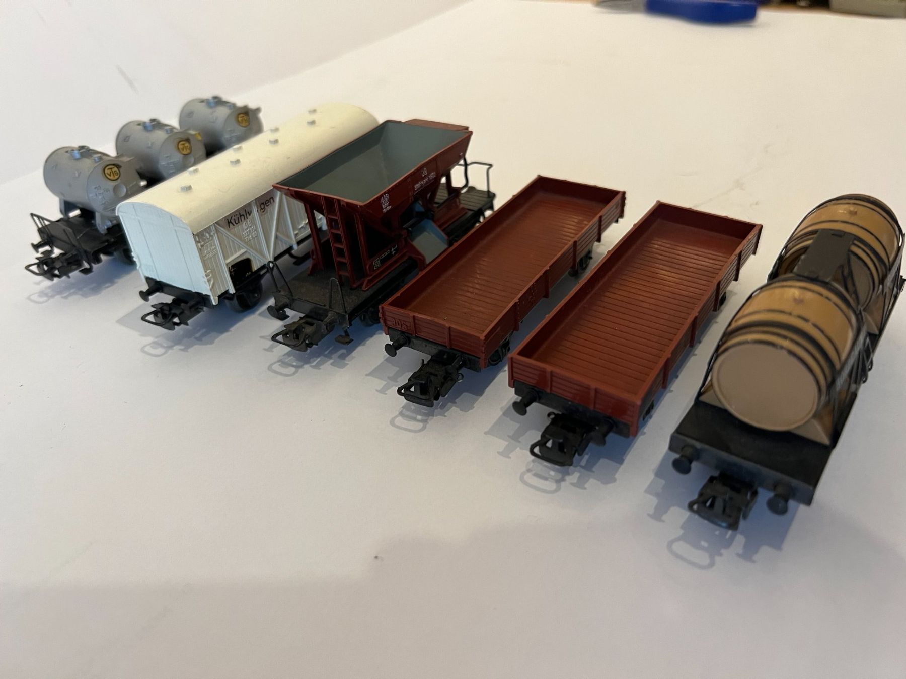 Märklin H0, 6 Gütewagen ältere Ausführung mit Feder (Gebraucht) in ...