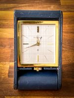 Jaeger LeCoultre 8-Tage Werk Reiseuhr / Wecker - vergoldet