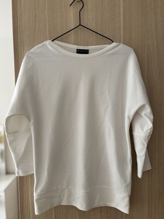 Weisses Langarmshirt, 3/4 Arm Grösse XS S