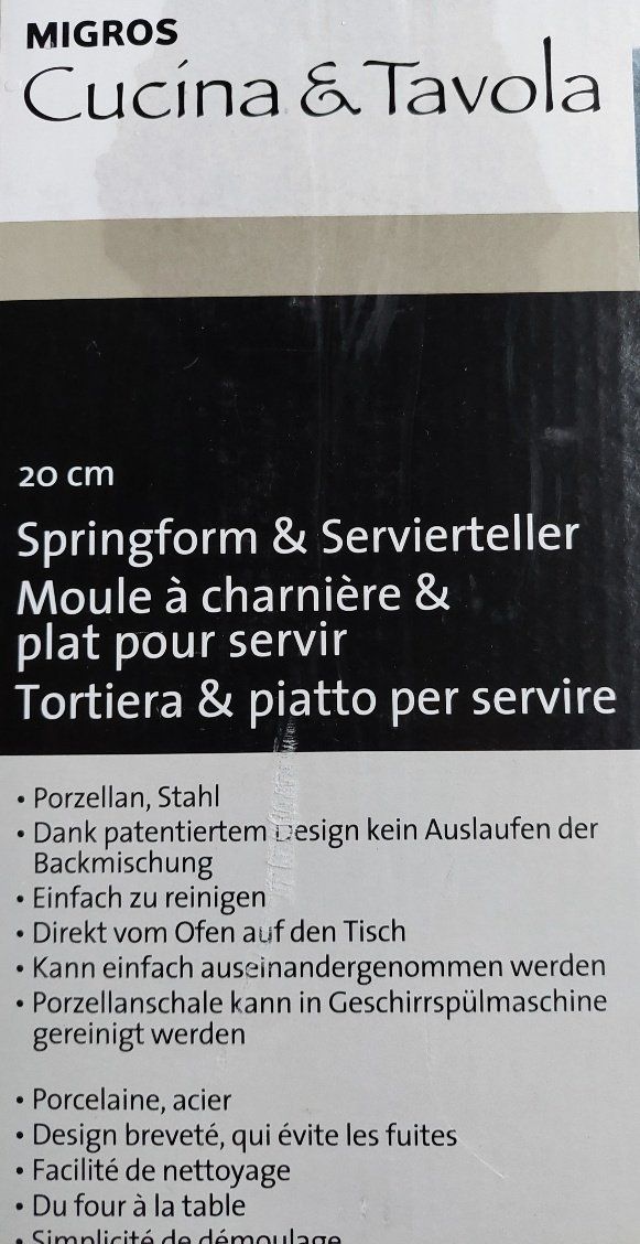 Migros Backformen: Springform Cucina&Tavola , mit Servierteller, 20 cm – Neu und originalverpackt aus Zufikon von brocki5621 2