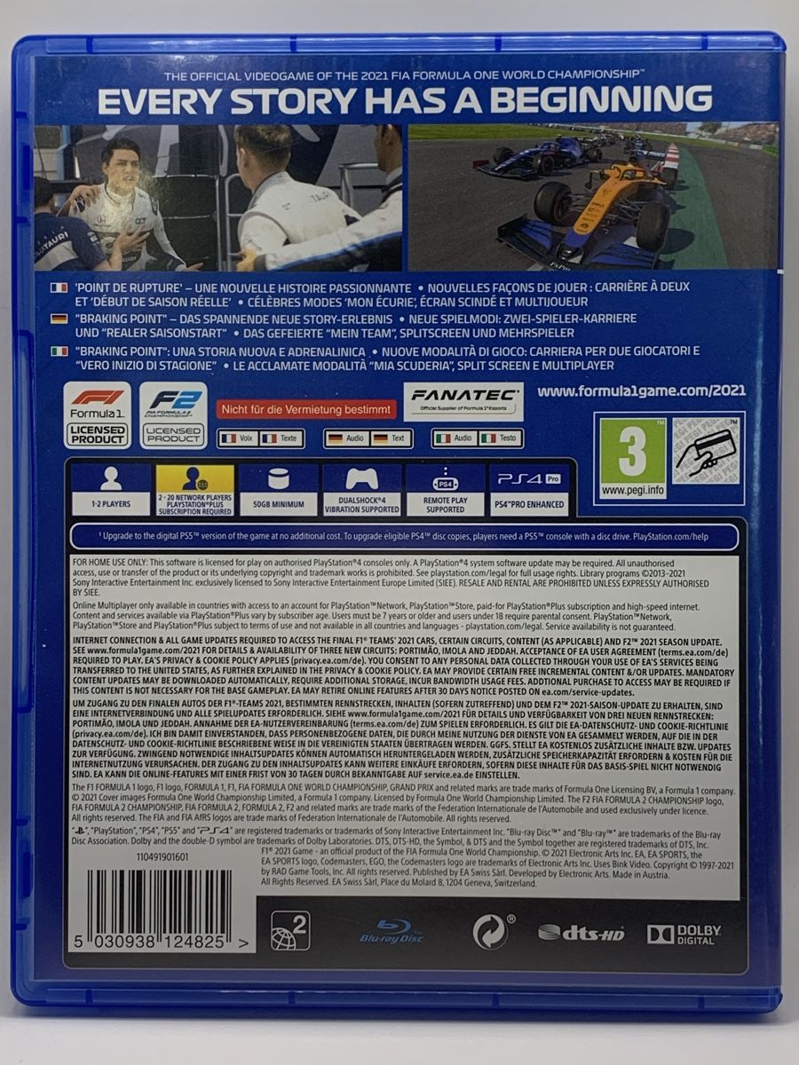 Sony Spiele: F1 2021 - PS4 – Gebraucht aus Ostermundigen von RG-Collector 1