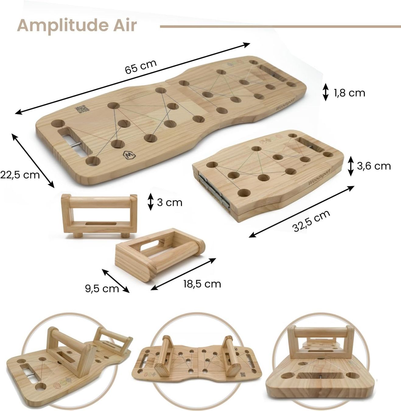 Hometrainer: Liegestützbrett Holz klappbar Push Up Board – Nuovo e nell'imballaggio originale da Suhr venduto da SchnapperCH 6
