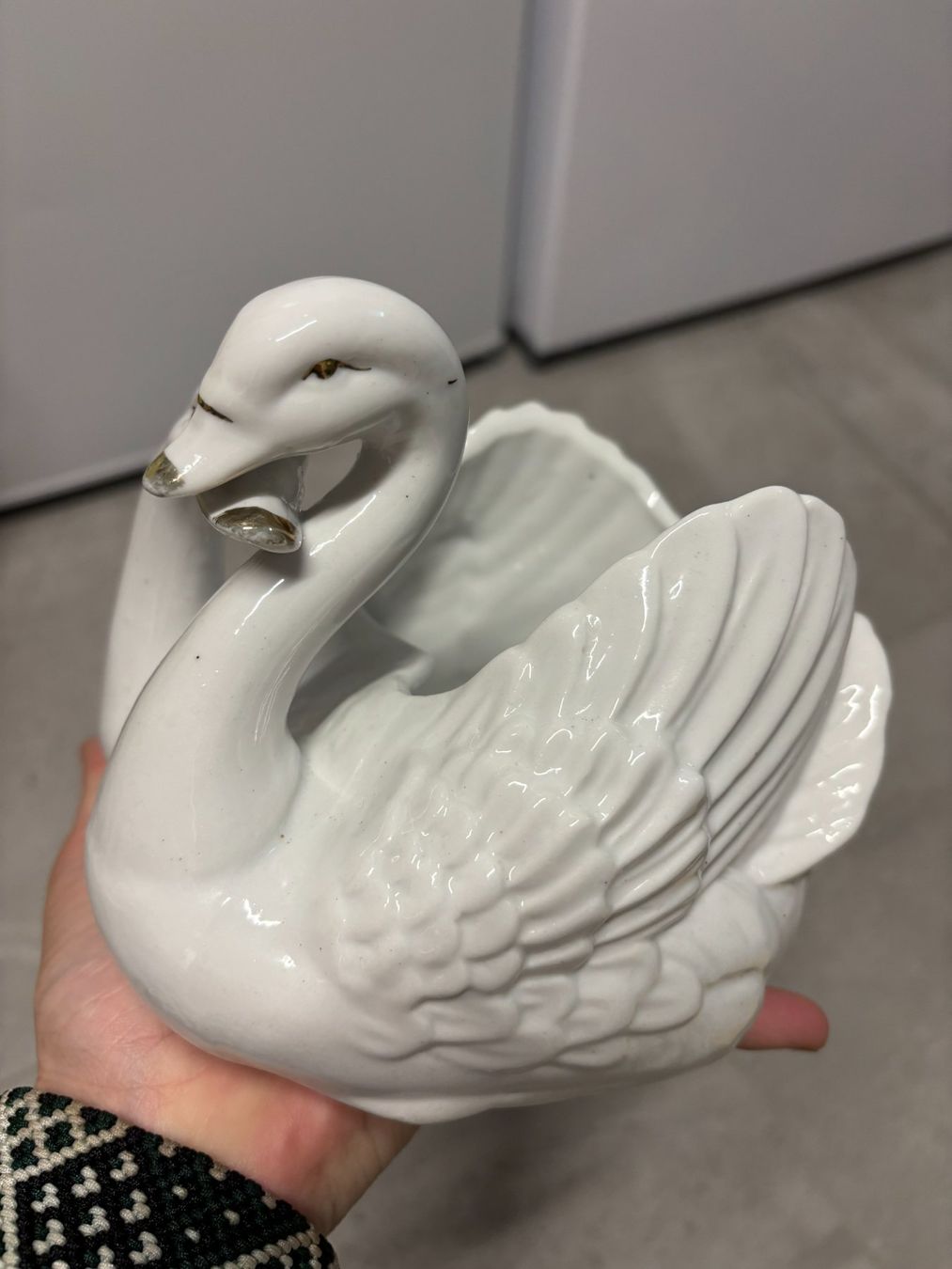 Vasi per fiori: Joli cache pot couple de cygne blanc – Usato da Salvenach venduto da gwenwywar 2