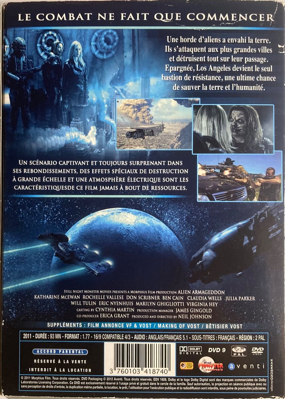 Tutti i DVDs: ALIEN ARMAGEDDON (L'INVASION COMMENCE) – Usato da Poliez-Pittet venduto da Newtown-Records 1