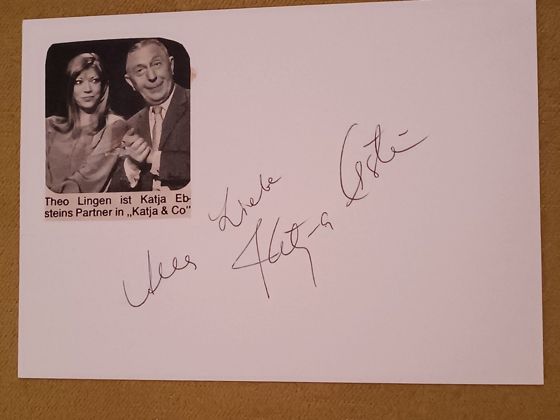 Autographes: Katja Ebstein - handsigniert – D'occasion à Menziken par Autogramme
