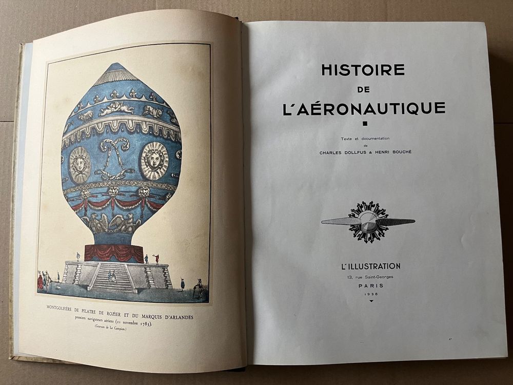 Livre Histoire De L’Aéronautique 1942 Par Dollfus & Bouché - Édition St Georges - Occasion Impeccable