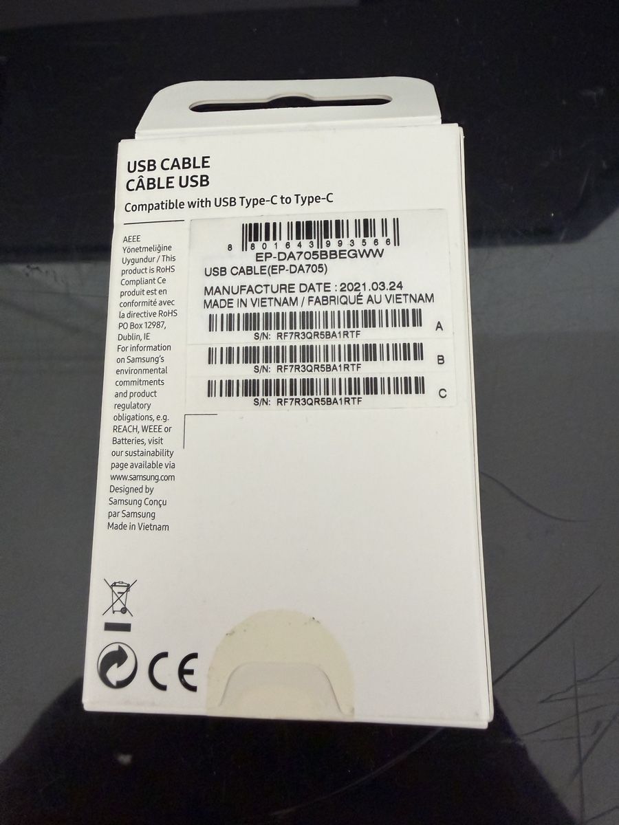 Samsung Cavi: Samsung USB-C Kabel, Neu, Originalverpackt – Nuovo e nell'imballaggio originale da Bern venduto da Elisa64 1