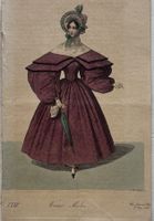 Antike Lithographie, Wiener Mode, 1834