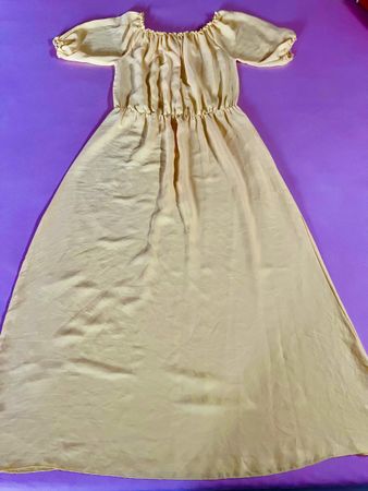 Sommerkleid, luftig, gelb, Gr. M, Off-Shoulder