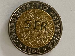 Schweiz 5 Franken Münze, 2000