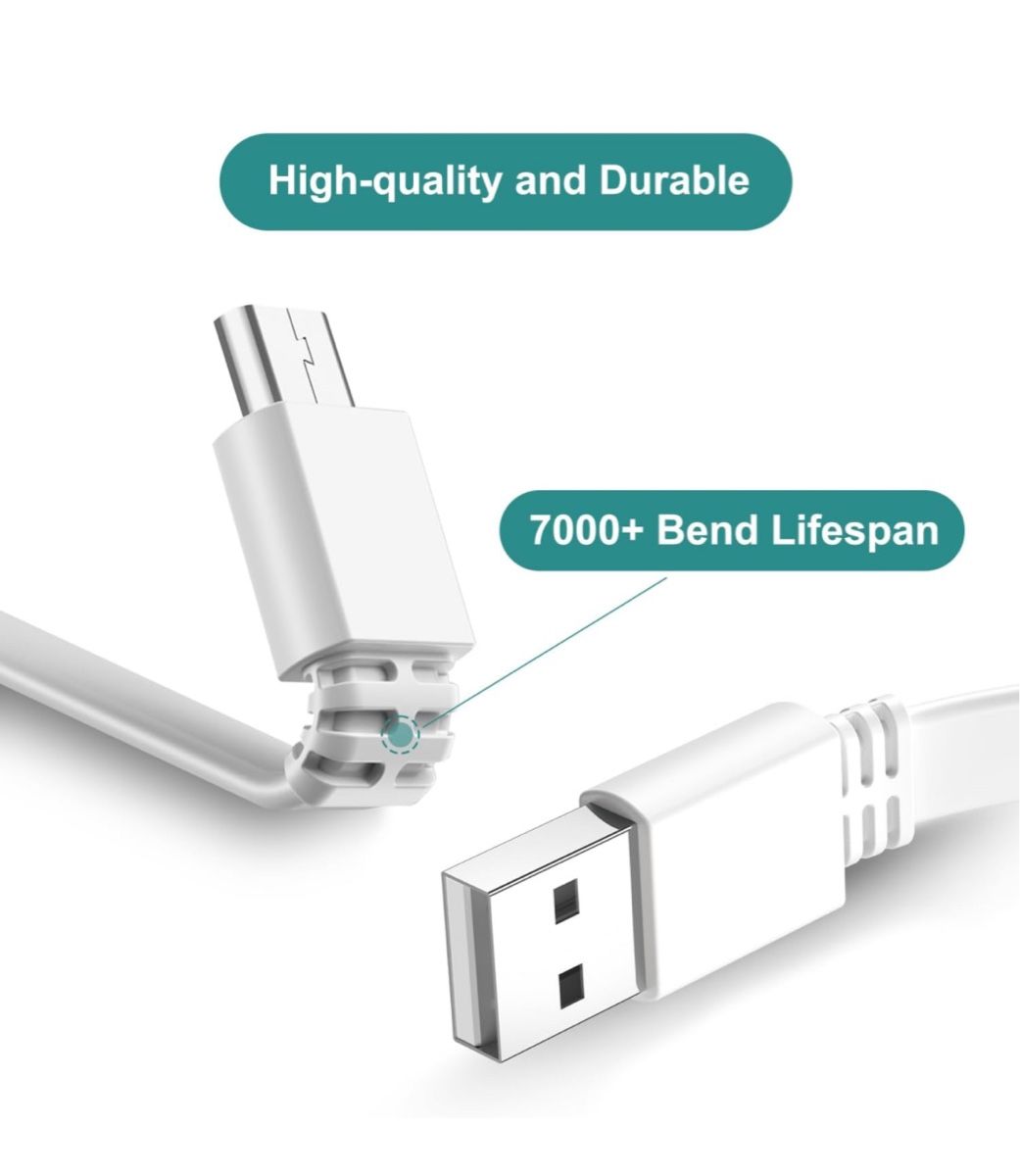 Cavi: Micro USB Cable, 12 m, Long 40 FT Flat Charging – Nuovo (secondo la descrizione) da Frauenfeld venduto da Vanityroom 1